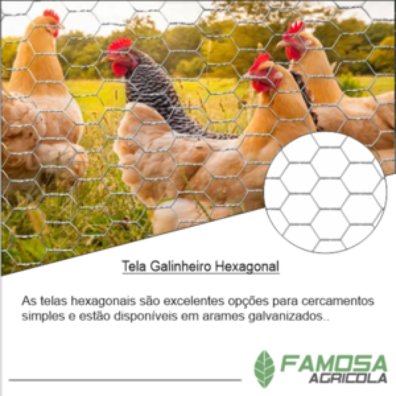 Venda de Tela para Galinheiro Sorocaba - Tela Hexagonal Galvanizada