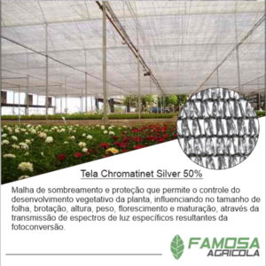 Tela Chromatinet Silver 50% Raschel