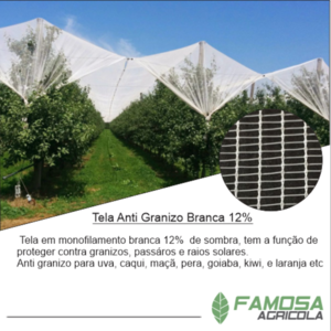 Tela Anti Granizo 12% Branca